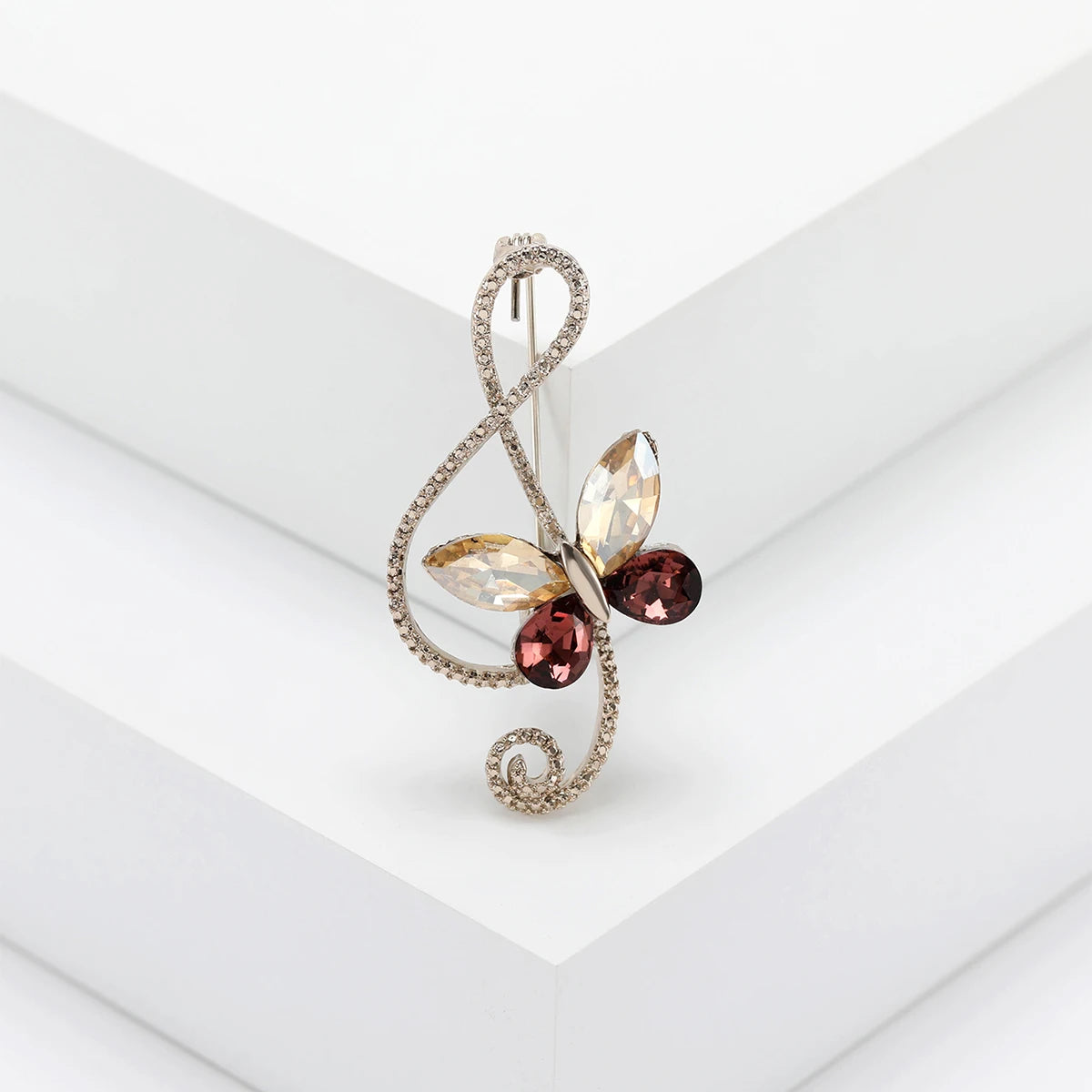 Rhinestone Butterfly Pin