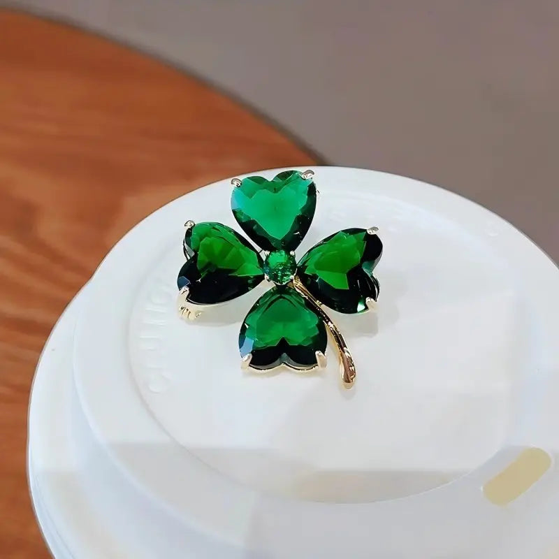 House of Noem — Four-Leaf Clover Anti-Exposure Brooch
