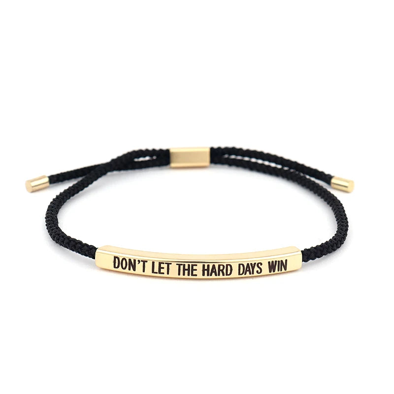 House of Noem — "Don't Let The Hard Days Win" Tube Bracelet