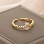 House of Noem — Gold-Plated Zircon Statement Ring
