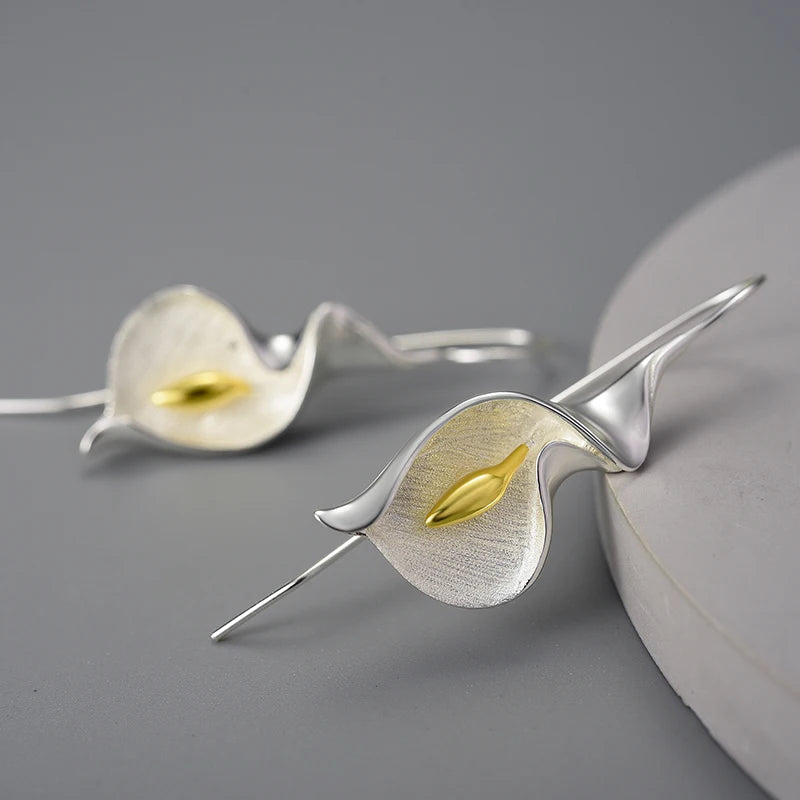 House of Noem — Calla Lily Flower Dangle Earrings