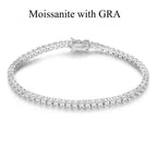 Moissanite Tennis Bracelet in 925 Sterling Silver