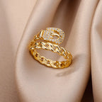 House of Noem — Gold-Plated Zircon Statement Ring