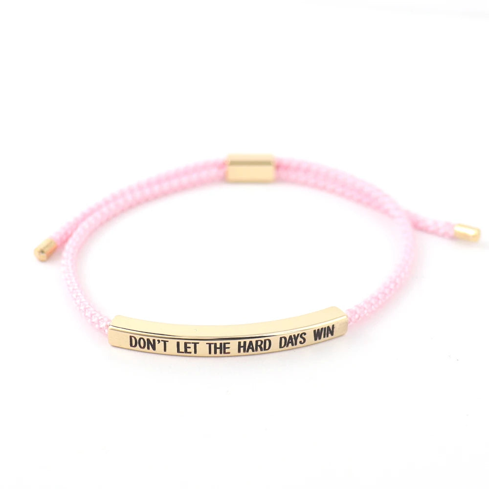 House of Noem — "Don't Let The Hard Days Win" Tube Bracelet