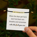 House of Noem — "Don't Let The Hard Days Win" Tube Bracelet