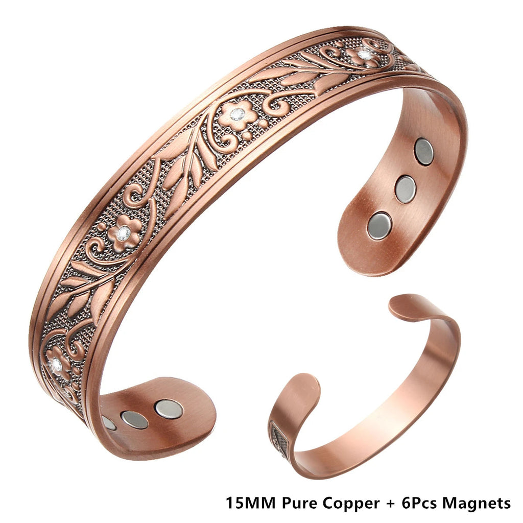 House of Noem — Antique Copper Open Cuff Bracelet