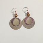 House of Noem — Retro Bronze Round Bead Drop Earrings