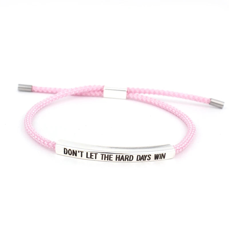 House of Noem — "Don't Let The Hard Days Win" Tube Bracelet