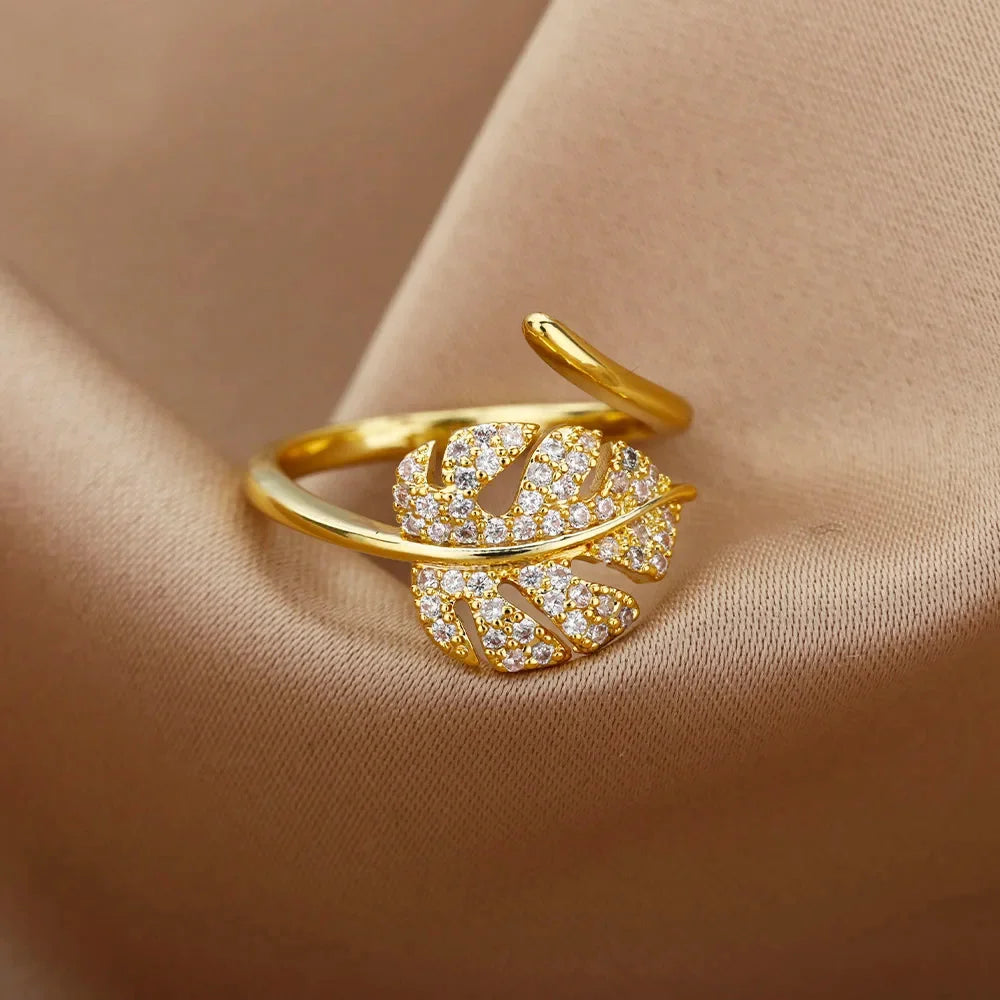 House of Noem — Gold-Plated Zircon Statement Ring