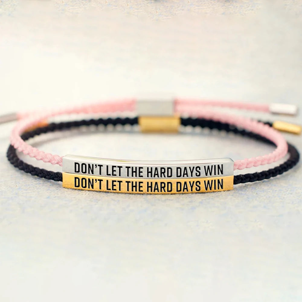 House of Noem — "Don't Let The Hard Days Win" Tube Bracelet
