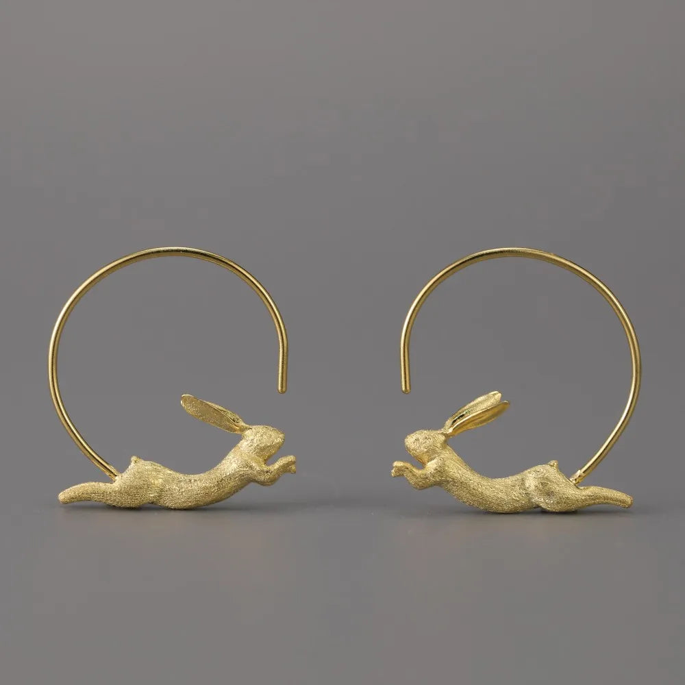 House of Noem — Running Bunny Hoop Earrings
