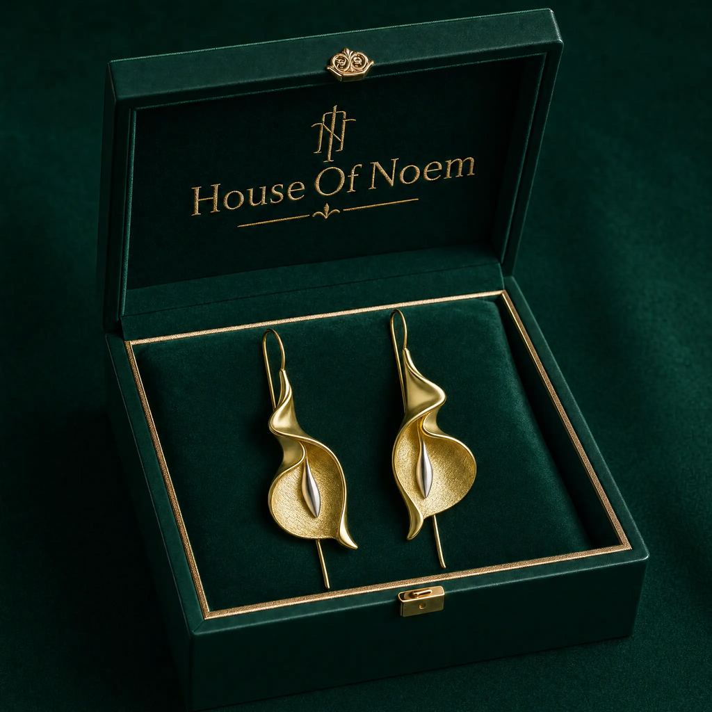 Calla Lily Flower Dangle Earrings