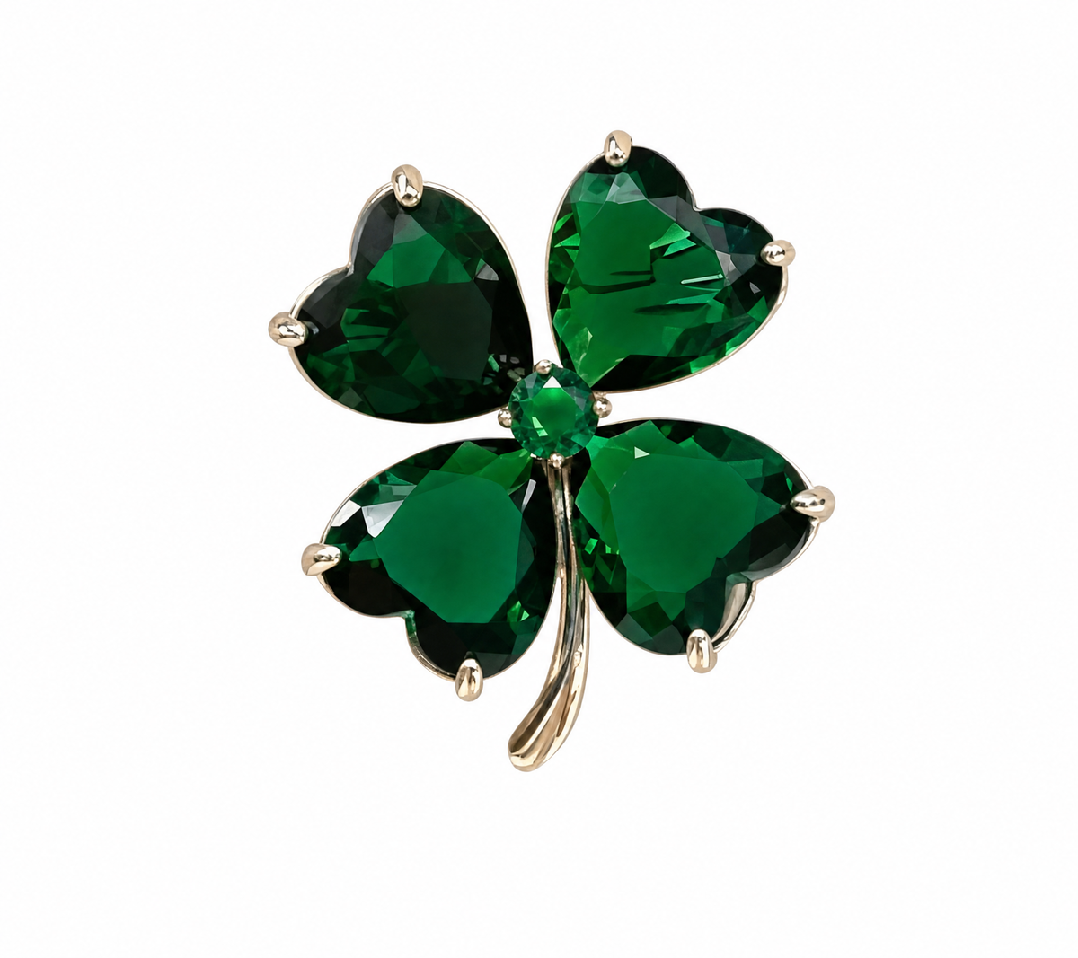 Four-Leaf Clover Anti-Exposure Brooch