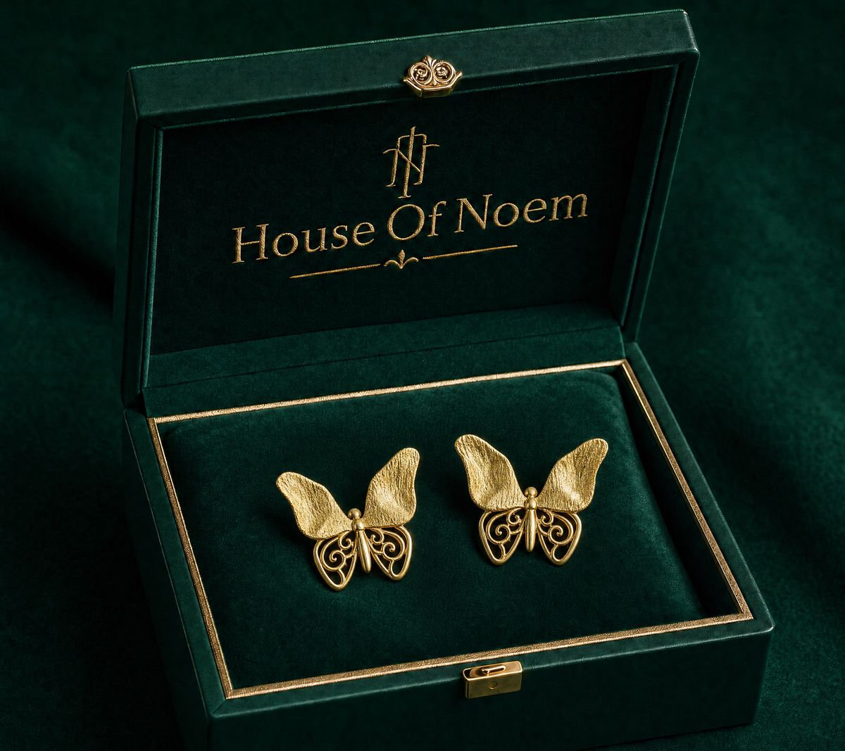 Hollow Butterfly Sterling Silver Stud Earrings