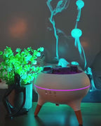 JellyGlow diffuser with colorful ambient lighting